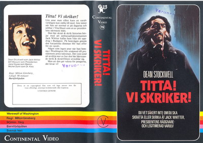 TITTA VI SKRIKER (Vhs-Omslag)